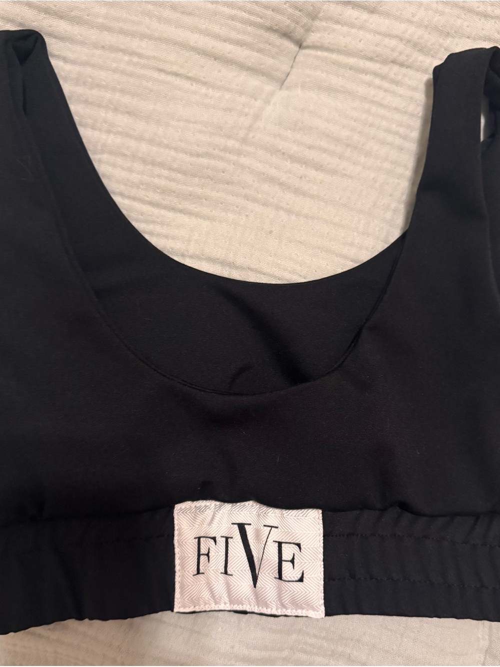 Black Scoop-Back Sports Bra